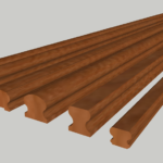 3D модель поручень деревянный