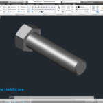 3D модель стандартных шестигранных болтов