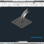 3D модель фиксатора угла поворота трубы
