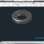 3D модель гайки круглой рифленой