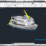 3D модель пассажирского прогулочного судна