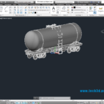 3D модель цистерны железнодорожной