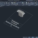 3D модель кабельной вилки РП15 типоразмера РП15 23ШАКВ (вид спереди), 23 контакта